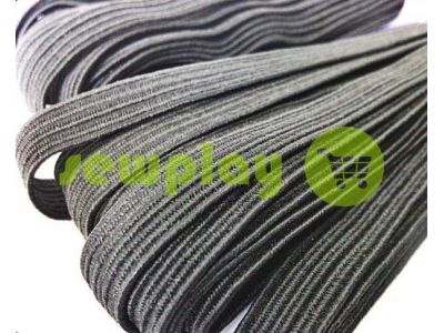 Elastic band textile black 10 mm standard, 10 m sku 1261