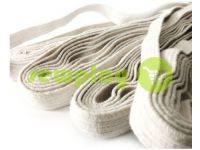 Elastic band textile white 10 mm cottons, 10 m sku 1262