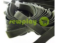 Elastic band textile olive 10 mm thick, 25 m