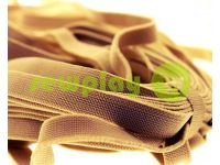 Elastic band textile beige 10 mm thick, 25 m sku 1265