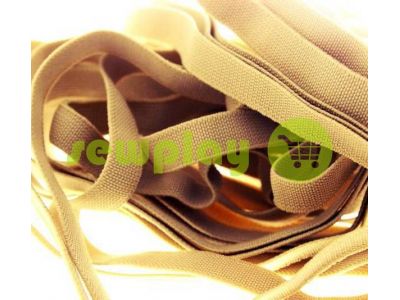 Elastic band textile beige 10 mm thick, 25 m sku 1265