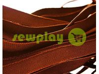 Elastic band textile brown 10 mm thick, 25 m sku 1266