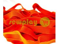 Elastic band textile orange 10 mm thick, 25 m sku 1268