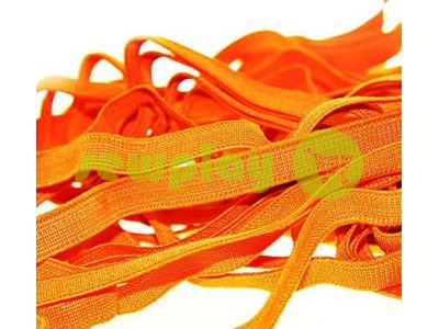 Elastic band textile orange 10 mm thick, 25 m sku 1268