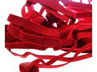 Elastic band textile red 10 mm thick, 25 m