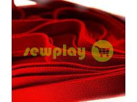 Elastic band textile red 10 mm thick, 25 m sku 1271