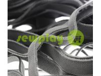 Elastic band textile gray 10 mm thick, 25 m sku 1272