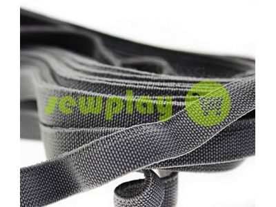 Elastic band textile gray 10 mm thick, 25 m sku 1272