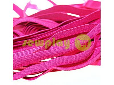 Elastic band textile pink 10 mm thick, 25 m sku 1273