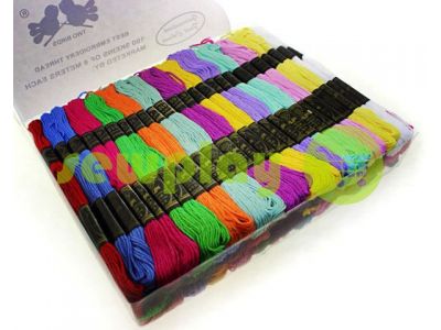 Set of multicolored thread floss "Two Birds" 100 pcs sku 1324