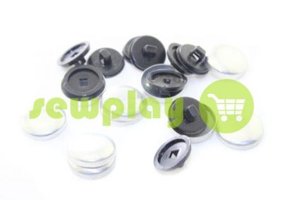 Button under the tight leg on a black plastic 10 pcs sku 1327