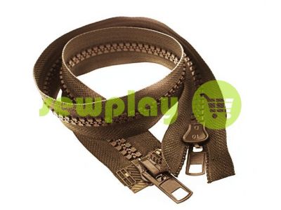 Zipper tractor type 10 two runner 60 - 100 cm, brown 046 sku 1353