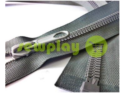 Zipper tractor type 7 one slider 80 cm color gray 116 sku 1360