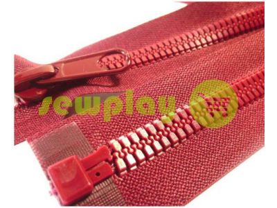 Zipper tractor type 7 one slider 80 cm color red 012 sku 1367