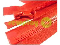 Zipper tractor type 7 one slider 80 cm color red 010