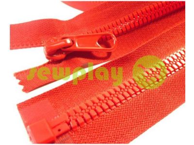 Zipper tractor type 7 one slider 80 cm color red 010 sku 1369