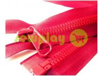 Zipper tractor type 7 one slider 80 cm color red 011