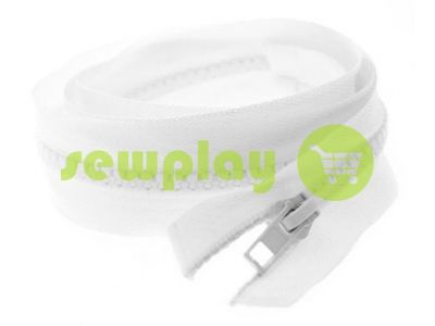 Zipper tractor type 5 one slider 40 cm - 100 cm, color white sku 1416