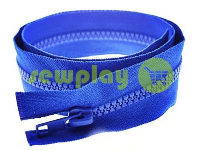 Блискавка тракторна тип 5 на один бігунок 40 см - 100 см, колір блакитний 183 арт 1425