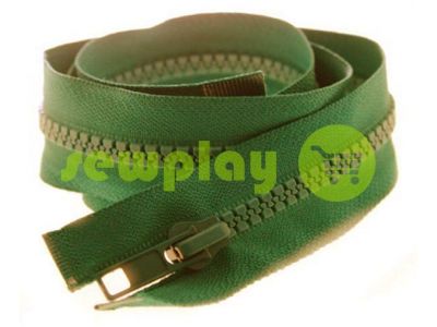 Zipper tractor type 5 one slider 40 cm - 100 cm, color green 081 sku 1449