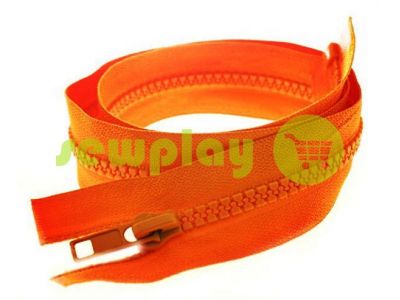 Zipper tractor type 5 one slider 40 cm - 100 cm, color orange 035 sku 1451