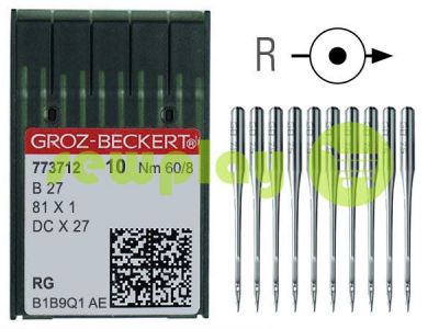 Голки промислові Groz-Beckert B27/81X1/DCX27/DCX1 RG 60/8 для оверлока універсальні