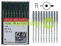 Иглы промышленные универсальные с толстой колбой Groz-Beckert DPX5/134/135X5 R 110/18