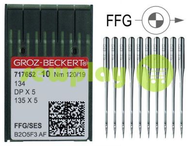 Голки промислові для трикотажу з товстою колбою Groz-Beckert DPX5/134/135X5 FFG 120/19